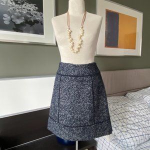 ❤️ Halogen Tweed Skirt in Navy and White US 4     - O161
